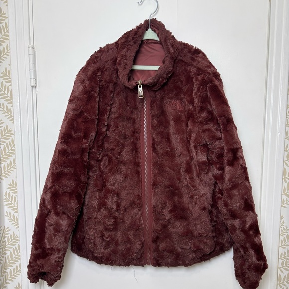 The North Face Girl’s Maroon Mossbud Swirl Insulated Reversible Jacket M 10/12 - Picture 12 of 16